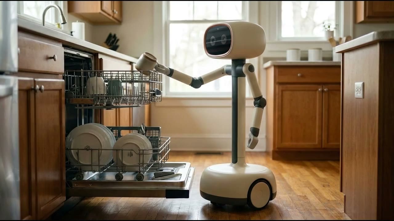 Dinner. Afterwards, it clears the table and loads the dishwasher.